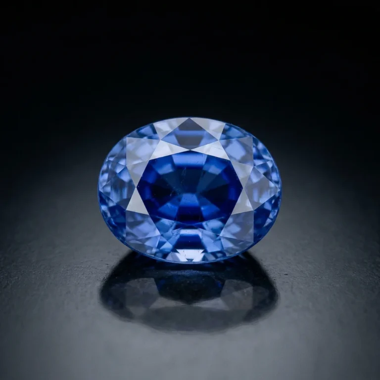 Ceylon blue sapphire, cushion cut, 3.42 carats