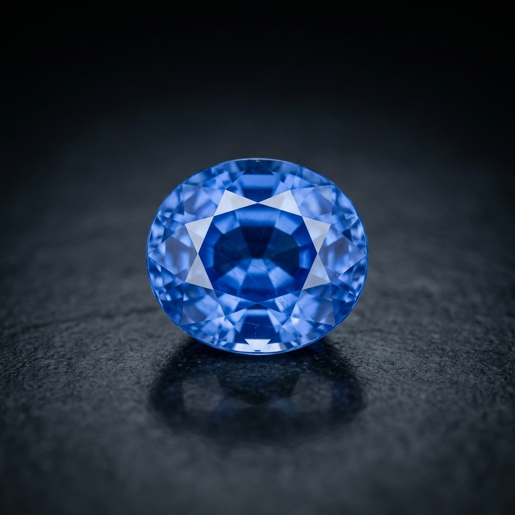 A cornflower blue Ceylon sapphire oval